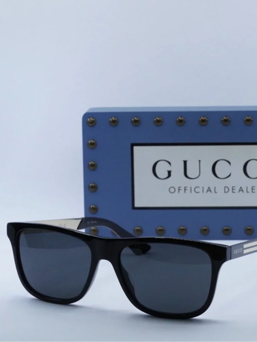 Gucci GG0687S 001 Square Sunglasses - Black / Grey